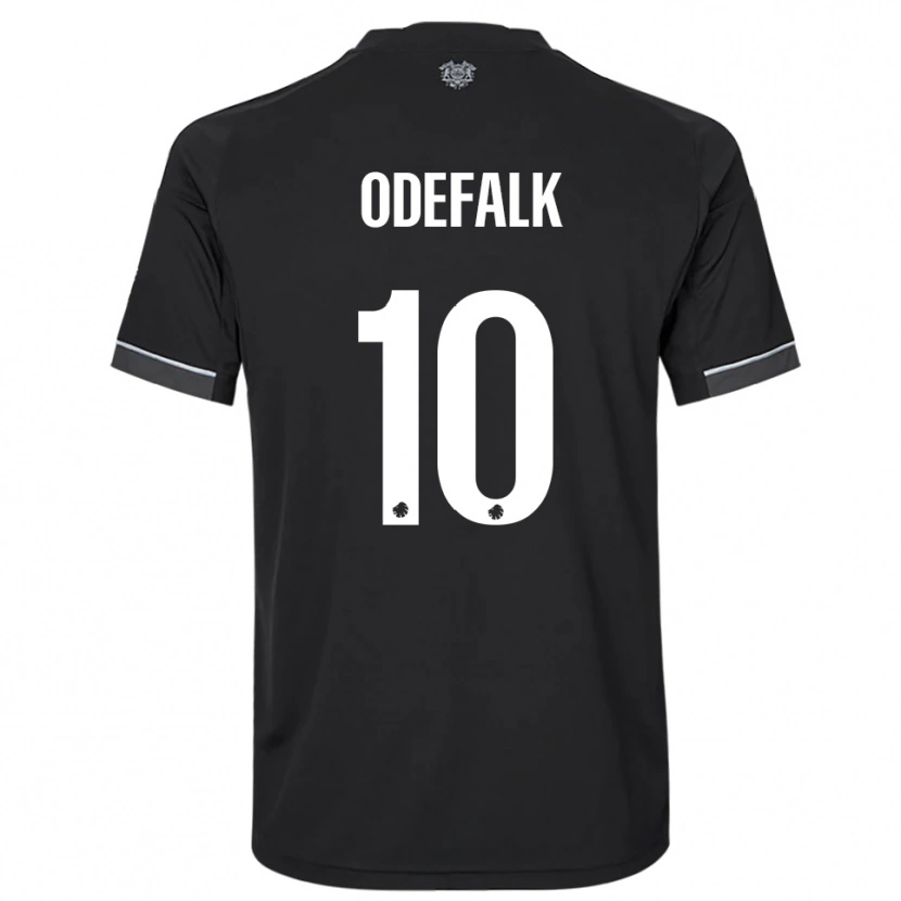 Danxen Mujer Camiseta Alexander Odefalk #10 Negro Blanco 2ª Equipación 2025/26 La Camisa México