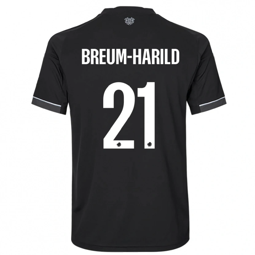 Danxen Mujer Camiseta Tobias Breum-Harild #21 Negro Blanco 2ª Equipación 2025/26 La Camisa México