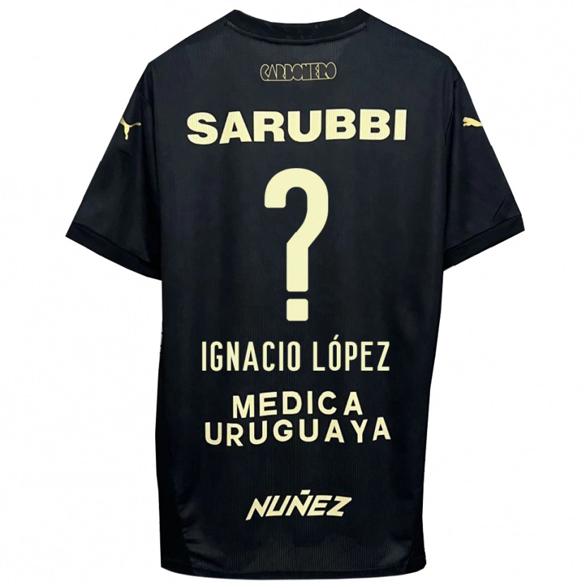 Danxen Mujer Camiseta Ignacio López #0 Negro Oro 2ª Equipación 2025/26 La Camisa México
