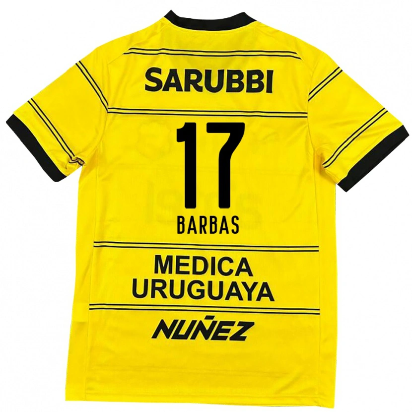 Danxen Mujer Camiseta Germán Barbas #17 Negro Oro 2ª Equipación 2025/26 La Camisa México