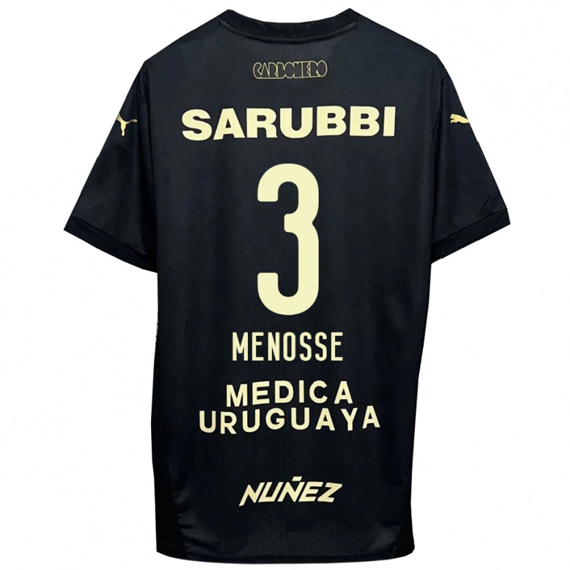 Danxen Mujer Camiseta Hernán Menosse #3 Negro Oro 2ª Equipación 2025/26 La Camisa México