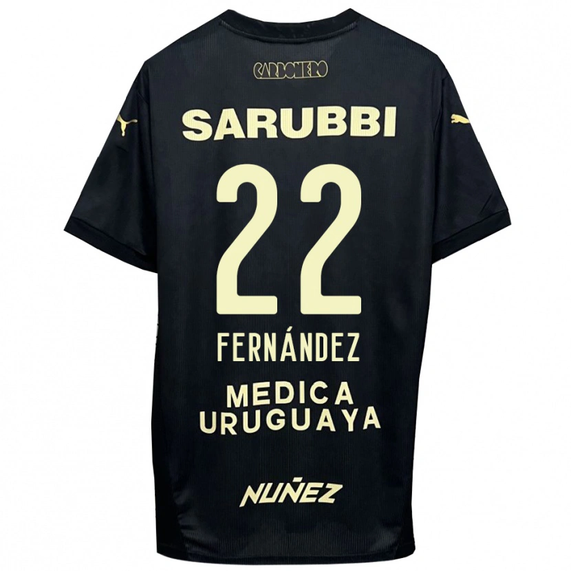 Danxen Mujer Camiseta Francisco Fernández #22 Negro Oro 2ª Equipación 2025/26 La Camisa México