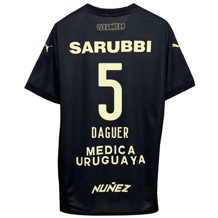 Danxen Mujer Camiseta Julio Daguer #5 Negro Oro 2ª Equipación 2025/26 La Camisa México