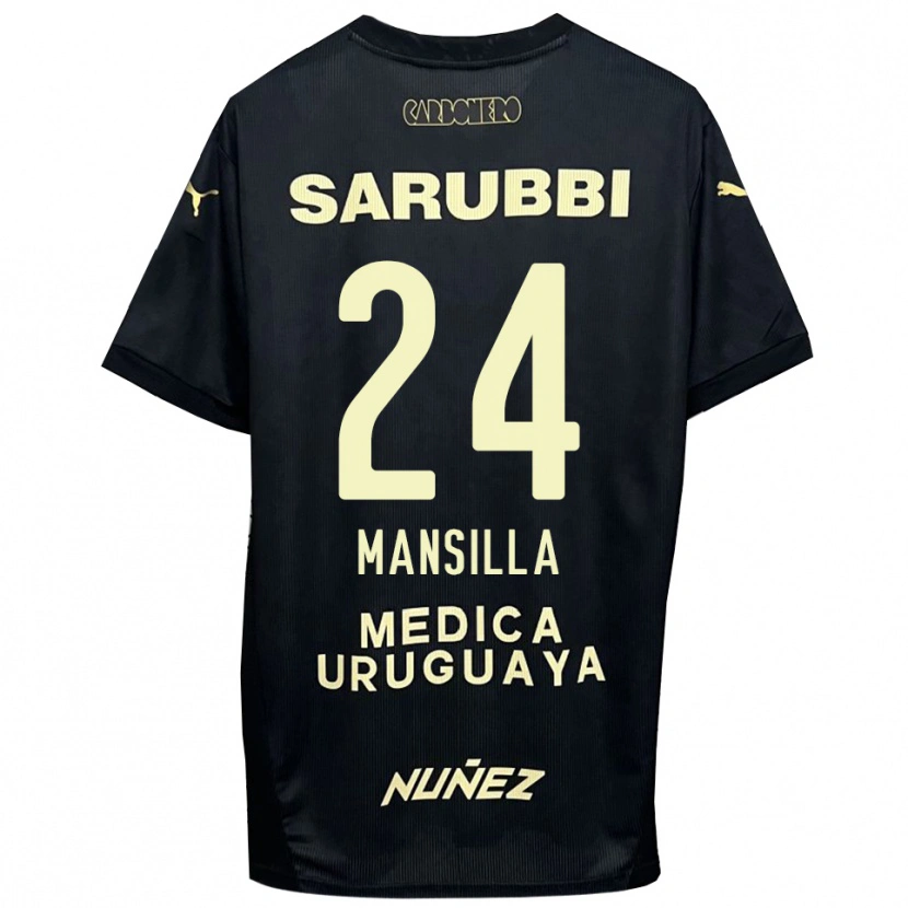 Danxen Mujer Camiseta Brian Mansilla #24 Negro Oro 2ª Equipación 2025/26 La Camisa México