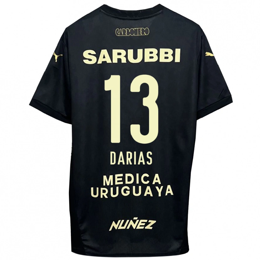 Danxen Mujer Camiseta Eduardo Darias #13 Negro Oro 2ª Equipación 2025/26 La Camisa México