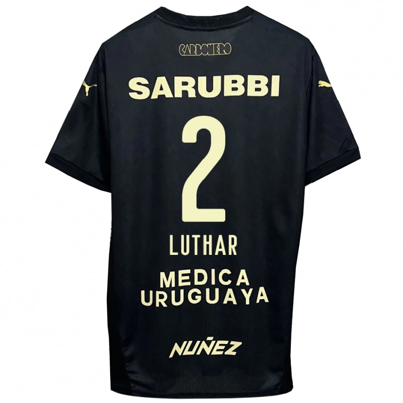 Danxen Mujer Camiseta Thiago Luthar #2 Negro Oro 2ª Equipación 2025/26 La Camisa México