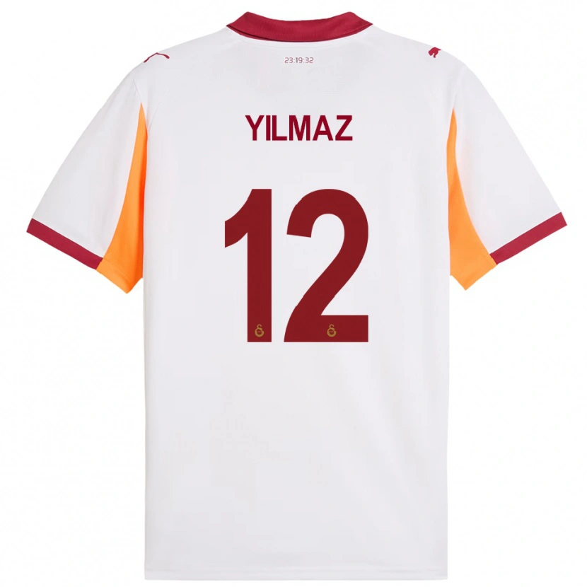 Danxen Mujer Camiseta Arda Yılmaz #12 Blanco Rojo 2ª Equipación 2025/26 La Camisa México