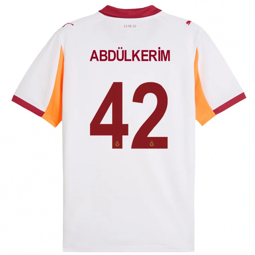Danxen Mujer Camiseta Abdülkerim Bardakcı #42 Blanco Rojo 2ª Equipación 2025/26 La Camisa México