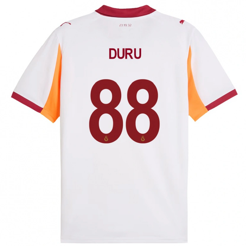 Danxen Mujer Camiseta Mustafa Duru #88 Blanco Rojo 2ª Equipación 2025/26 La Camisa México