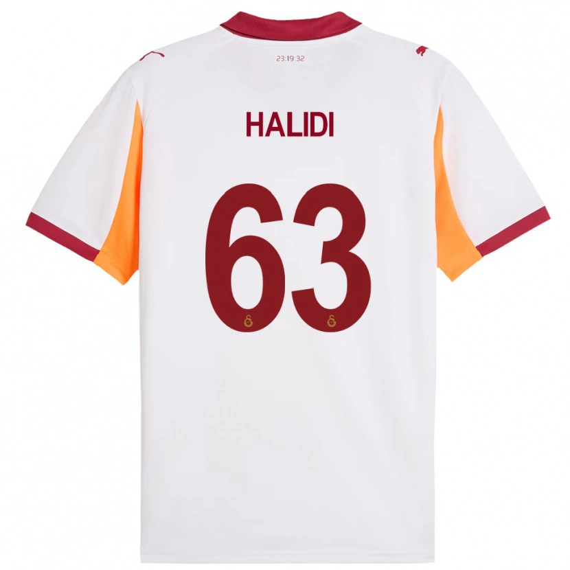 Danxen Mujer Camiseta İsa Halidi #63 Blanco Rojo 2ª Equipación 2025/26 La Camisa México