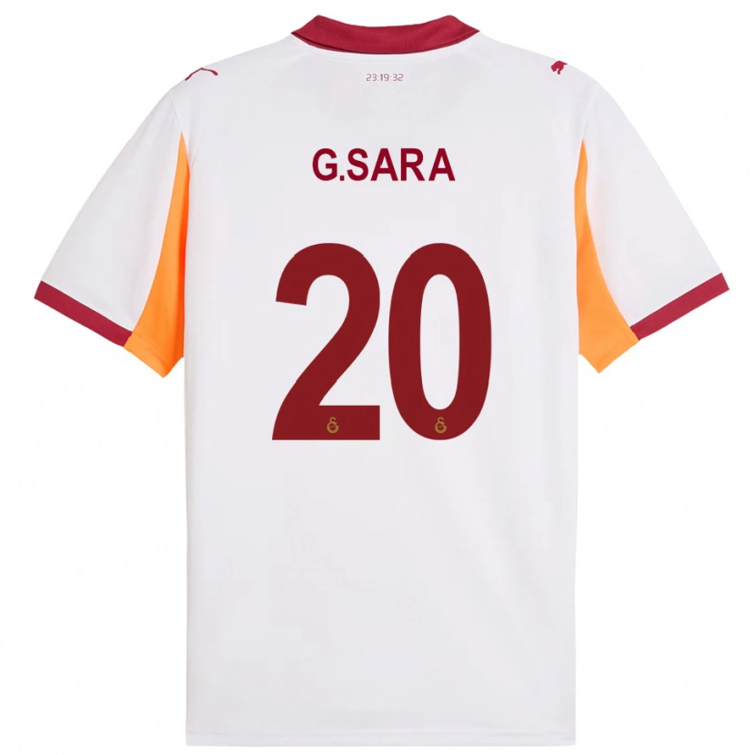 Danxen Mujer Camiseta Gabriel Sara #20 Blanco Rojo 2ª Equipación 2025/26 La Camisa México