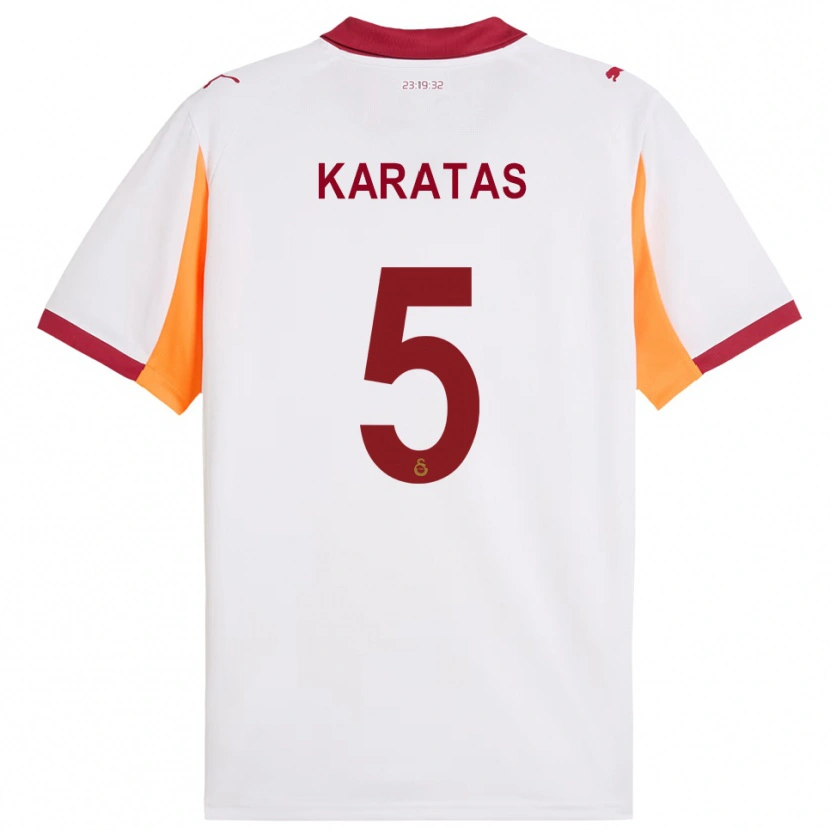 Danxen Mujer Camiseta Eda Karataş #5 Blanco Rojo 2ª Equipación 2025/26 La Camisa México