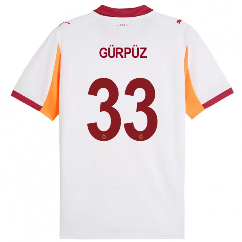 Danxen Mujer Camiseta Gökdeniz Gürpüz #33 Blanco Rojo 2ª Equipación 2025/26 La Camisa México
