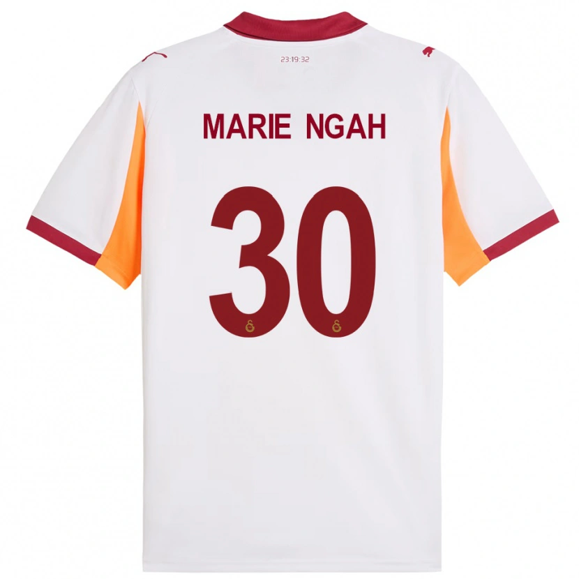 Danxen Mujer Camiseta Marie Gisele Divine Ngah Manga #30 Blanco Rojo 2ª Equipación 2025/26 La Camisa México