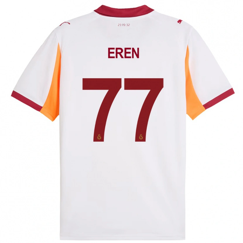Danxen Mujer Camiseta İrem Eren #77 Blanco Rojo 2ª Equipación 2025/26 La Camisa México