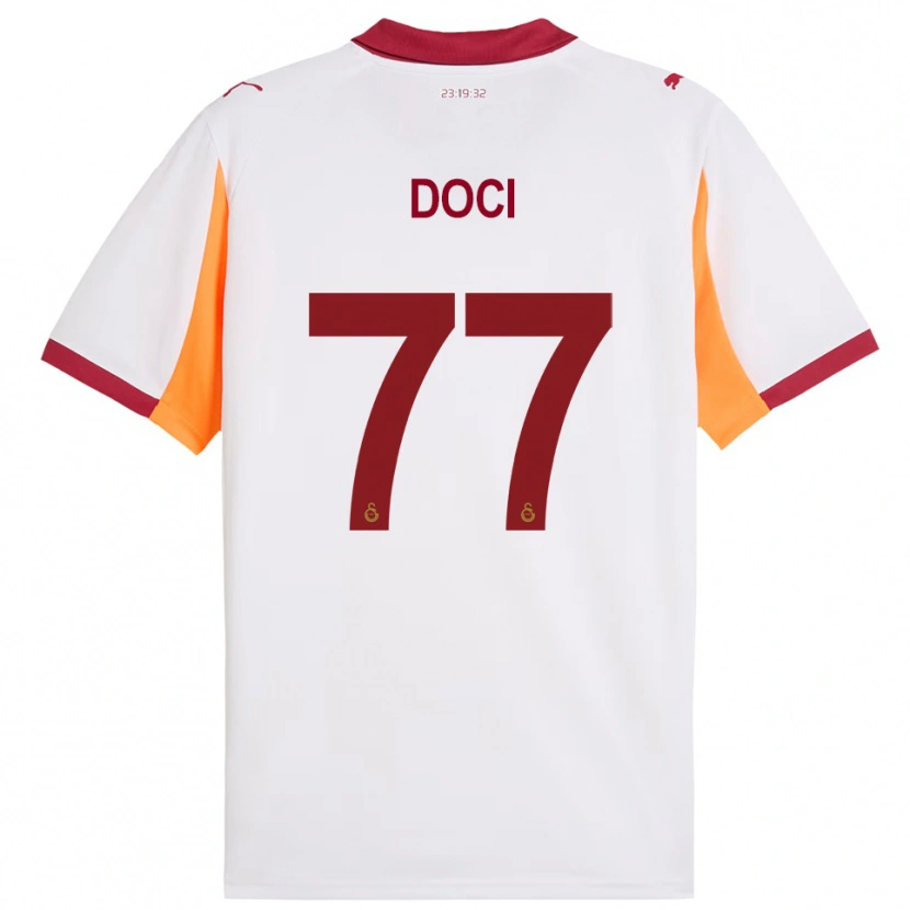 Danxen Mujer Camiseta Megi Doci #77 Blanco Rojo 2ª Equipación 2025/26 La Camisa México