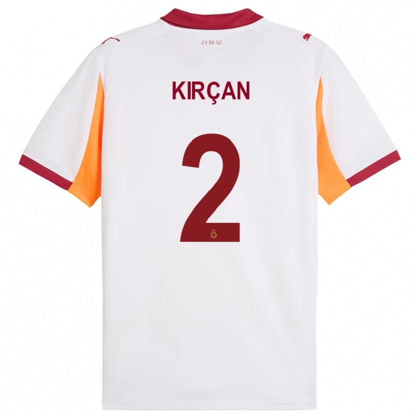 Danxen Mujer Camiseta Kerem Kırçan #2 Blanco Rojo 2ª Equipación 2025/26 La Camisa México