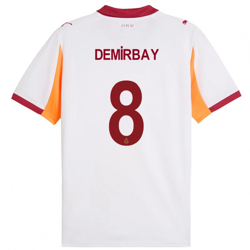 Danxen Mujer Camiseta Kerem Demirbay #8 Blanco Rojo 2ª Equipación 2025/26 La Camisa México