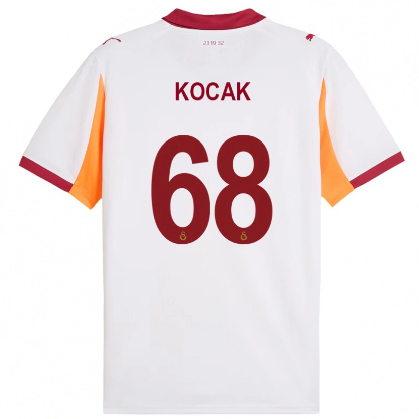 Danxen Mujer Camiseta Furkan Koçak #68 Blanco Rojo 2ª Equipación 2025/26 La Camisa México