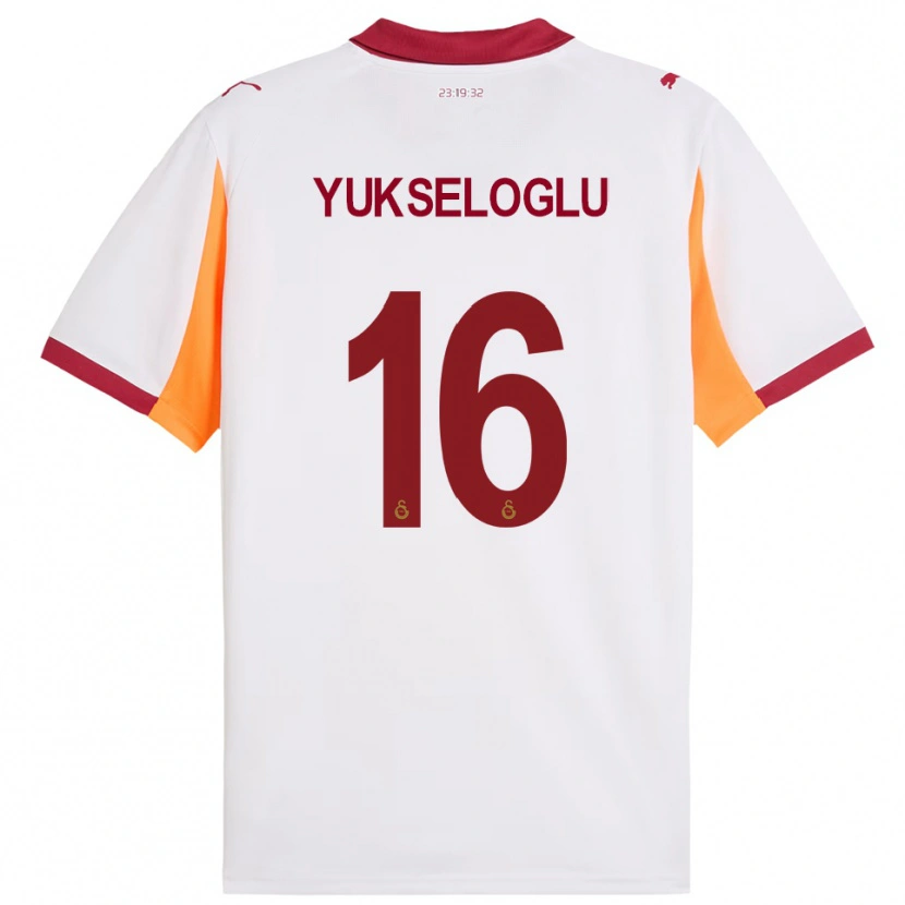Danxen Mujer Camiseta Ayaz Yükseloğlu #16 Blanco Rojo 2ª Equipación 2025/26 La Camisa México