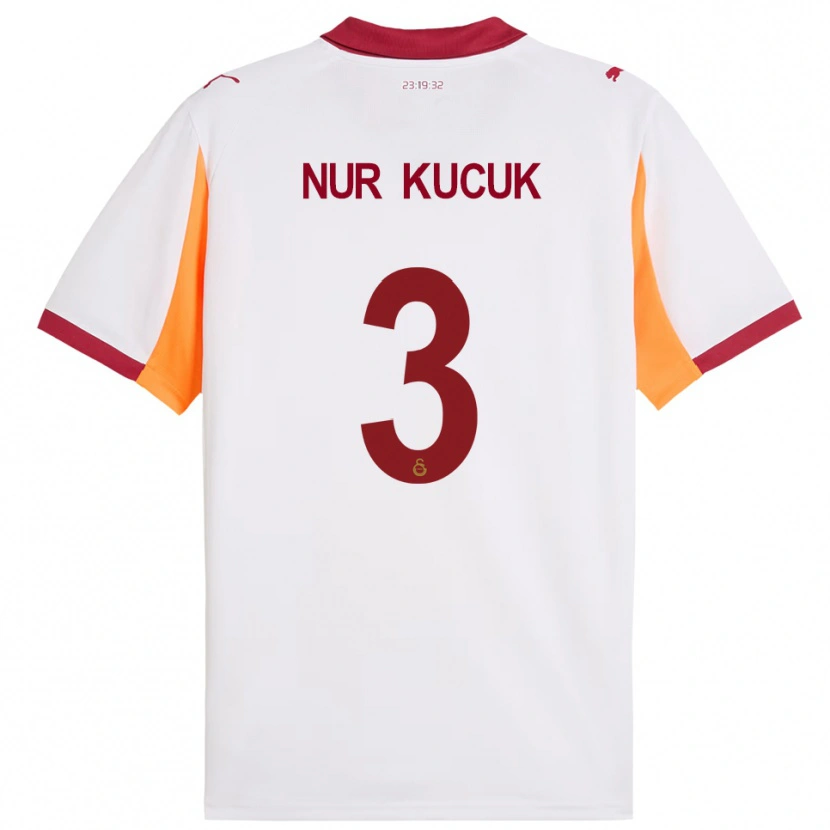 Danxen Mujer Camiseta Rabia Nur Küçük #3 Blanco Rojo 2ª Equipación 2025/26 La Camisa México