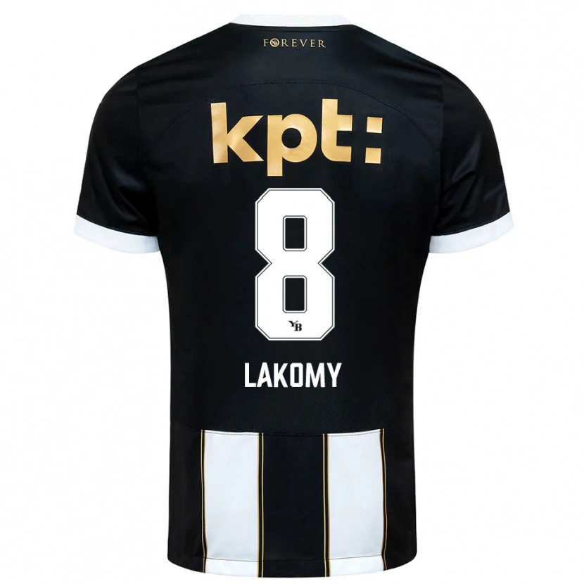 Danxen Mujer Camiseta Lukasz Lakomy #8 Negro Blanco 2ª Equipación 2025/26 La Camisa México