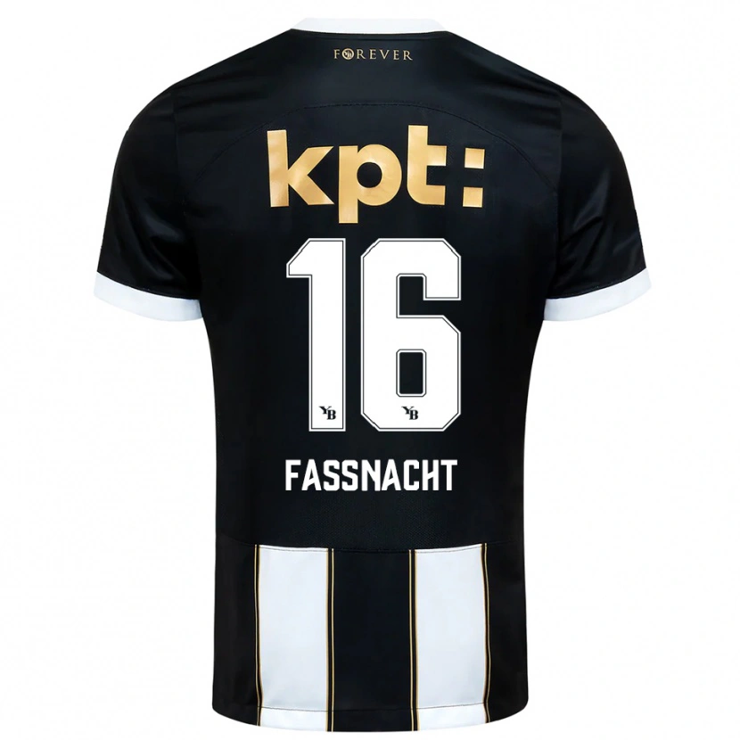 Danxen Mujer Camiseta Christian Fassnacht #16 Negro Blanco 2ª Equipación 2025/26 La Camisa México