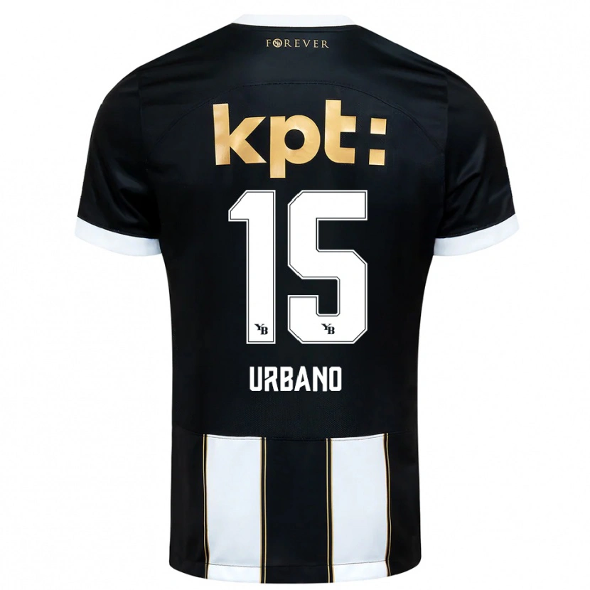 Danxen Mujer Camiseta Nicolò Urbano #15 Negro Blanco 2ª Equipación 2025/26 La Camisa México