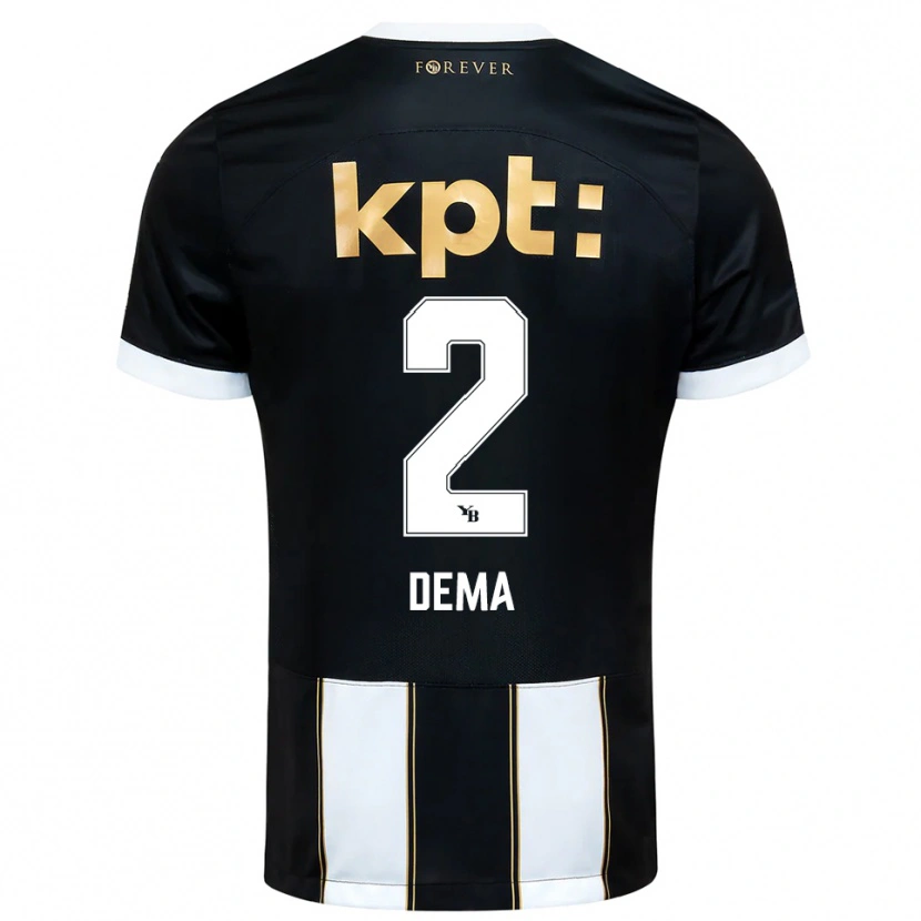 Danxen Mujer Camiseta Besar Dema #2 Negro Blanco 2ª Equipación 2025/26 La Camisa México
