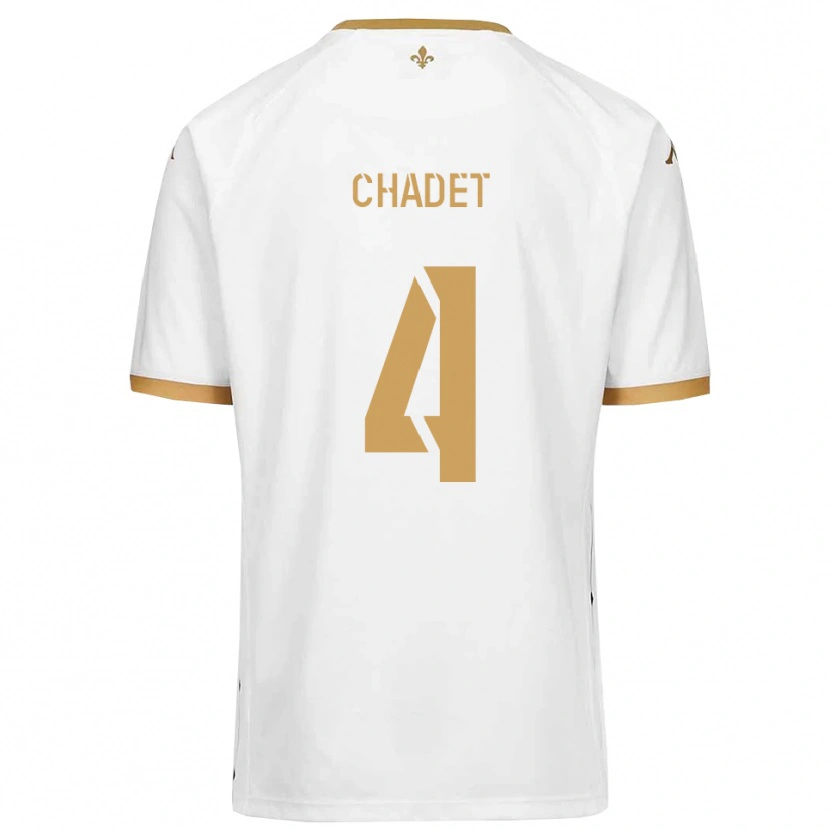 Danxen Mujer Camiseta Kurtis Chadet #4 Blanco Dorado 2ª Equipación 2025/26 La Camisa México