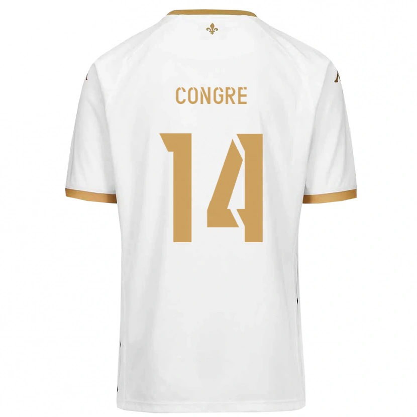Danxen Mujer Camiseta Leny Congre #14 Blanco Dorado 2ª Equipación 2025/26 La Camisa México