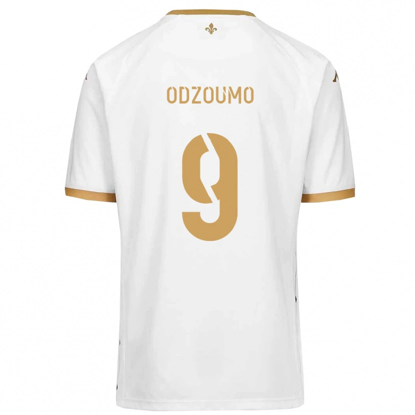Danxen Mujer Camiseta Cédric Odzoumo #9 Blanco Dorado 2ª Equipación 2025/26 La Camisa México