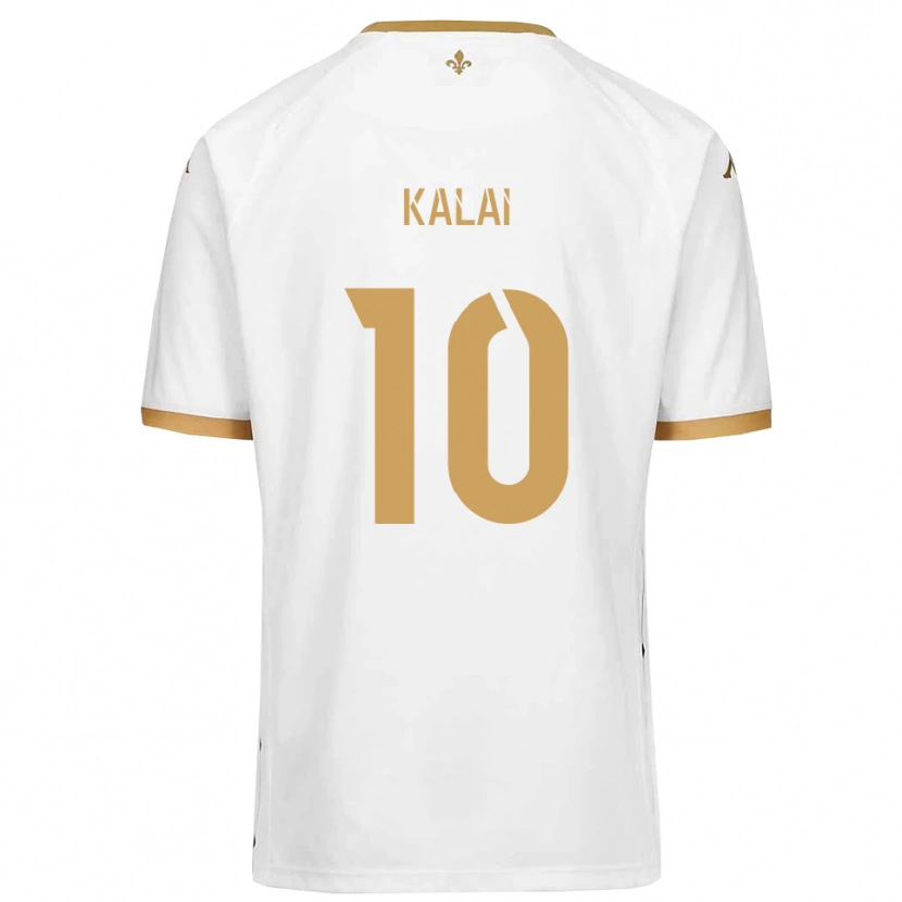Danxen Mujer Camiseta Jawed Kalai #10 Blanco Dorado 2ª Equipación 2025/26 La Camisa México