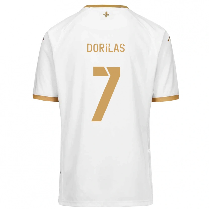 Danxen Mujer Camiseta Johan Dorilas #7 Blanco Dorado 2ª Equipación 2025/26 La Camisa México