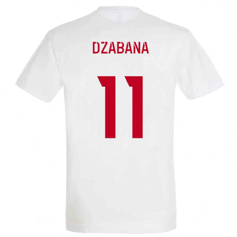 Danxen Mujer Camiseta Alan Dzabana #11 Blanco Rojo Amarillo 2ª Equipación 2025/26 La Camisa México