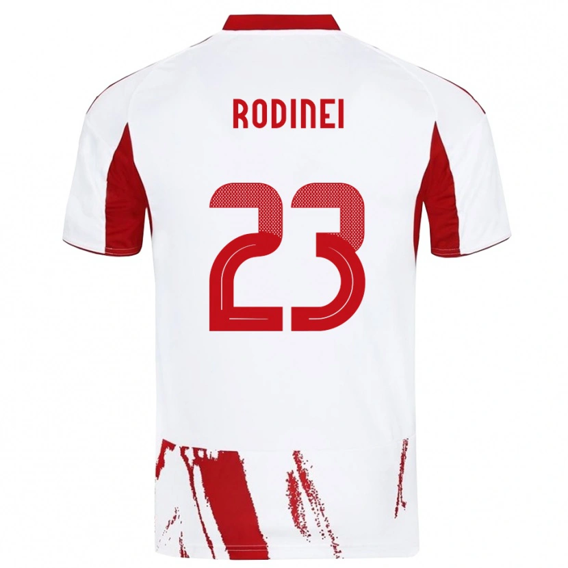 Danxen Mujer Camiseta Rodinei #23 Blanco Rojo 2ª Equipación 2025/26 La Camisa México