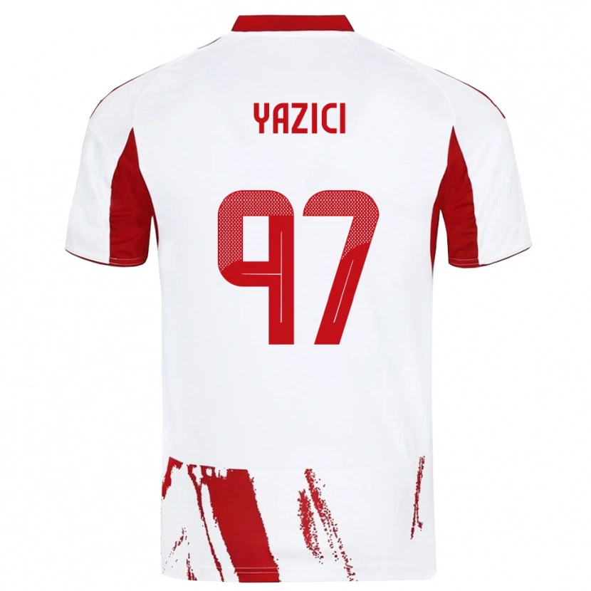 Danxen Mujer Camiseta Yusuf Yazıcı #97 Blanco Rojo 2ª Equipación 2025/26 La Camisa México