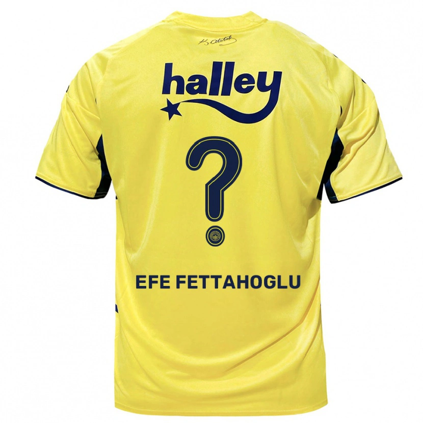 Danxen Mujer Camiseta Adnan Efe Fettahoğlu #0 Amarillo Marino 2ª Equipación 2025/26 La Camisa México