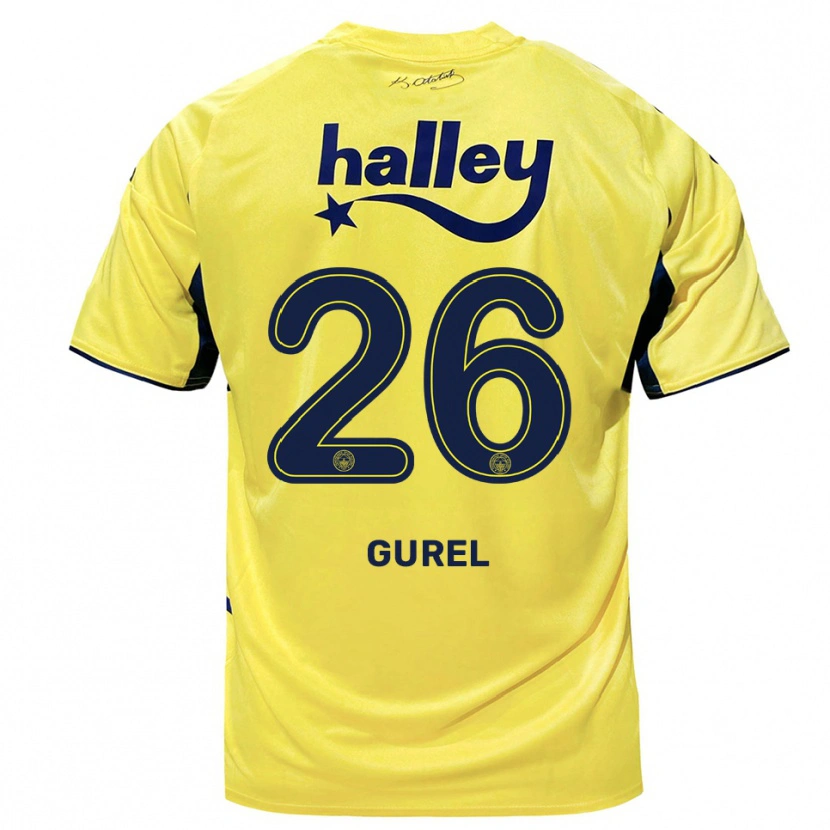 Danxen Mujer Camiseta Cansu Gürel #26 Amarillo Marino 2ª Equipación 2025/26 La Camisa México