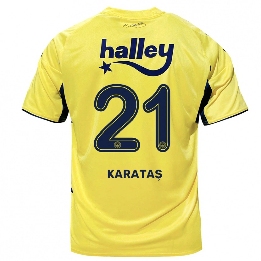 Danxen Mujer Camiseta Haydar Karataş #21 Amarillo Marino 2ª Equipación 2025/26 La Camisa México