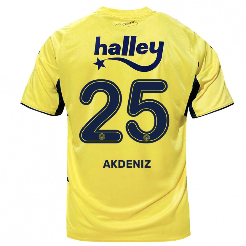 Danxen Mujer Camiseta Zeynep Akdeniz #25 Amarillo Marino 2ª Equipación 2025/26 La Camisa México