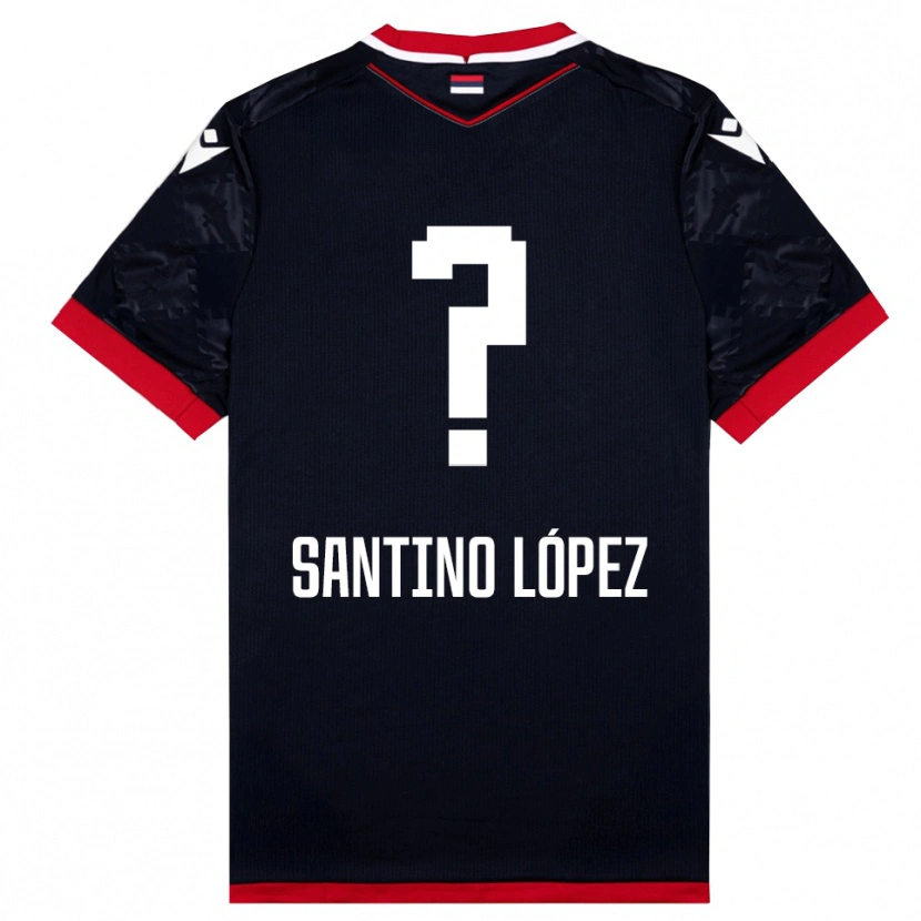 Danxen Mujer Camiseta Santino López #0 Negro Rojo 2ª Equipación 2025/26 La Camisa México