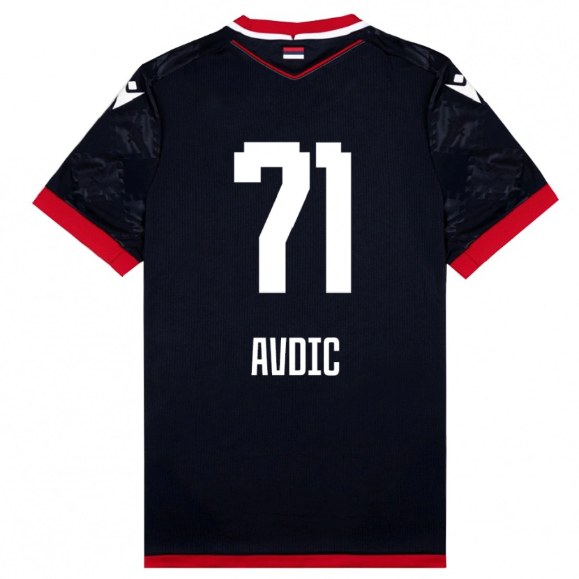 Danxen Mujer Camiseta Adem Avdic #71 Negro Rojo 2ª Equipación 2025/26 La Camisa México
