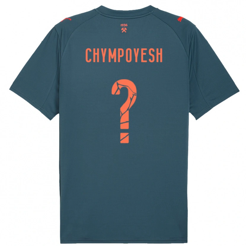 Danxen Mujer Camiseta Vladyslav Chympoyesh #0 Marino Rojo 2ª Equipación 2025/26 La Camisa México