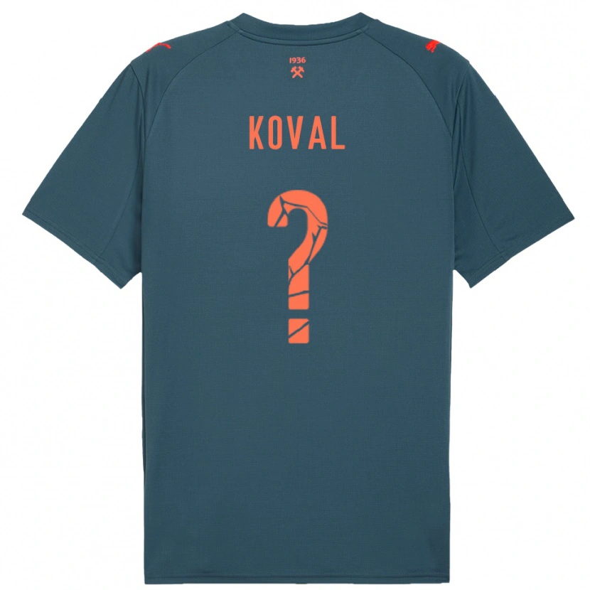 Danxen Mujer Camiseta Maksym Koval #0 Marino Rojo 2ª Equipación 2025/26 La Camisa México