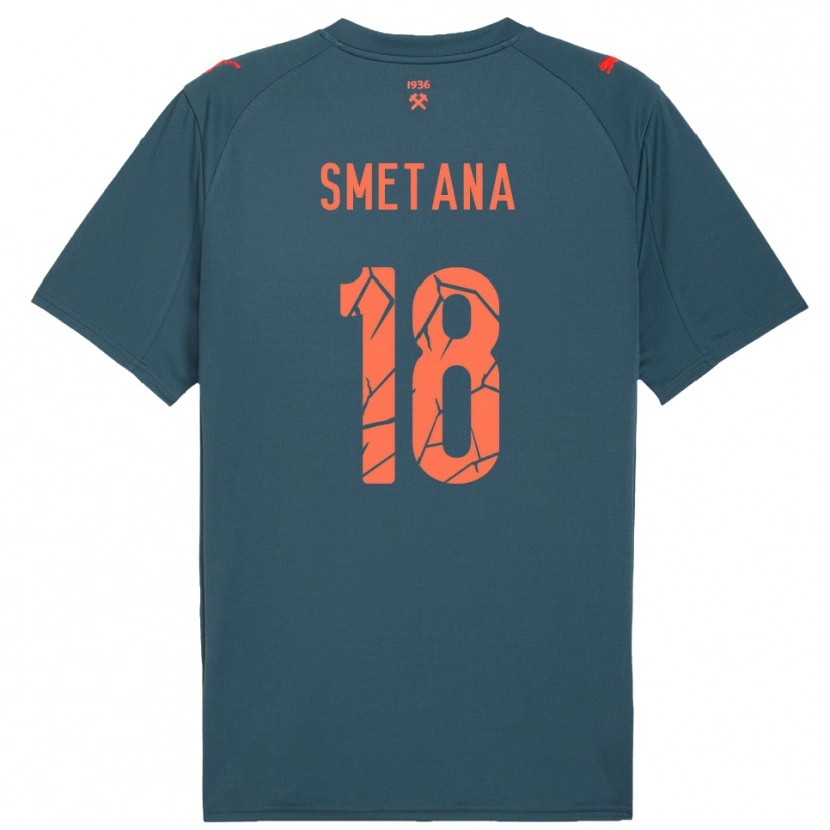Danxen Mujer Camiseta Denys Smetana #18 Marino Rojo 2ª Equipación 2025/26 La Camisa México