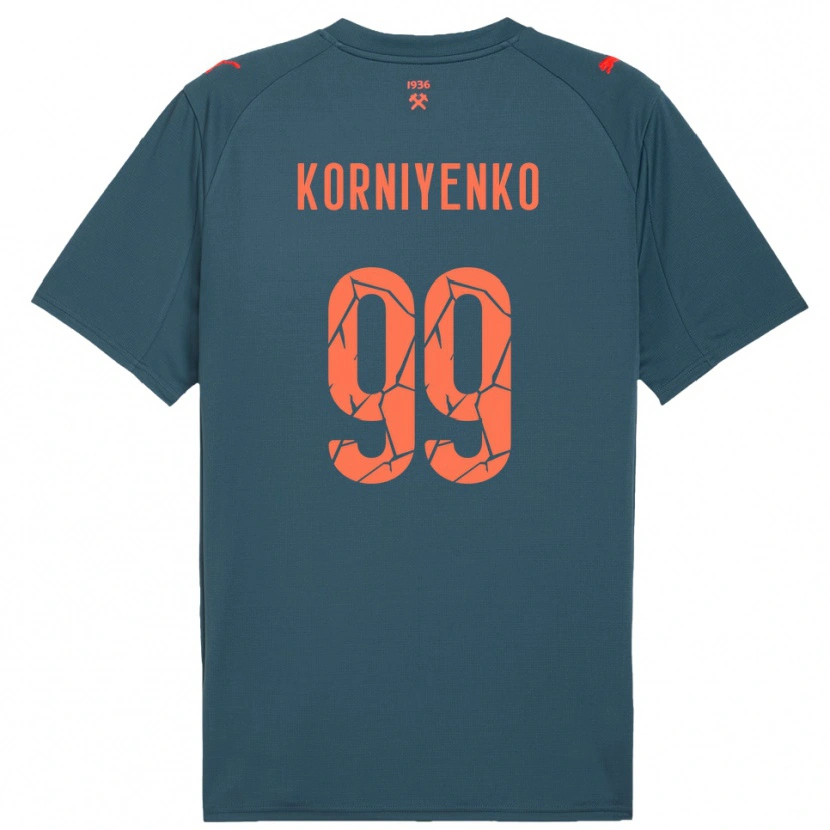 Danxen Mujer Camiseta Viktor Korniyenko #99 Marino Rojo 2ª Equipación 2025/26 La Camisa México