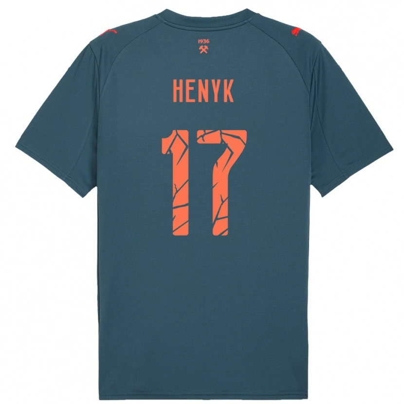 Danxen Mujer Camiseta Oksana Henyk #17 Marino Rojo 2ª Equipación 2025/26 La Camisa México