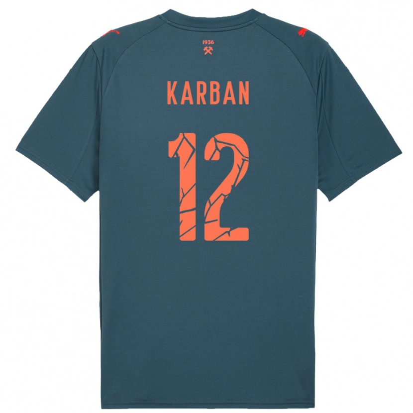 Danxen Mujer Camiseta Yevheniia Karban #12 Marino Rojo 2ª Equipación 2025/26 La Camisa México