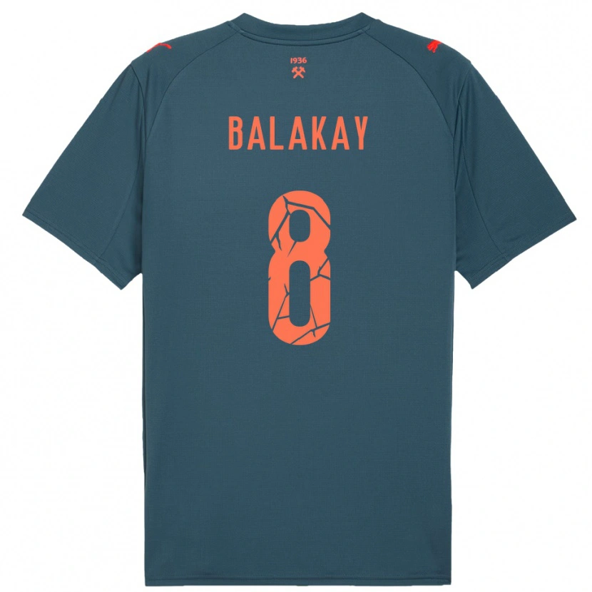 Danxen Mujer Camiseta Oleksandr Balakay #8 Marino Rojo 2ª Equipación 2025/26 La Camisa México